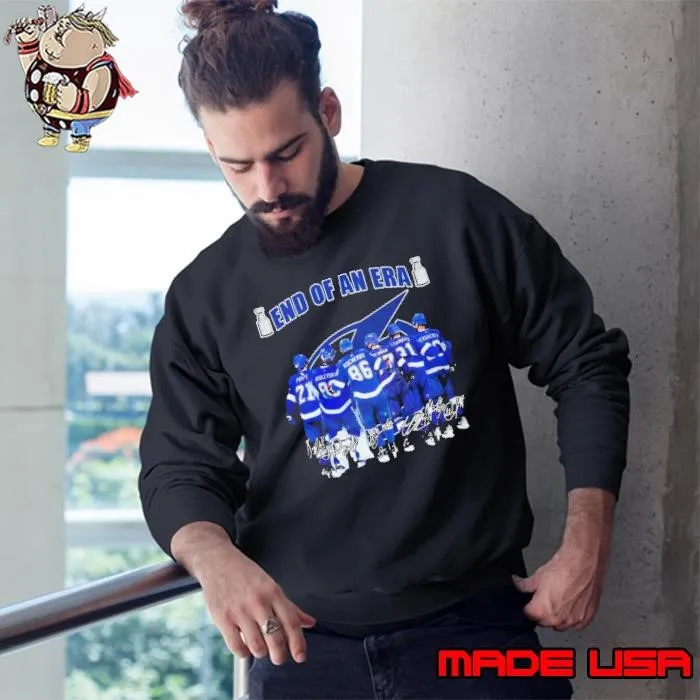 End Of An Era NHL Tampa Bay Lightning Ice Hockey Team Signatures Sweatshirt