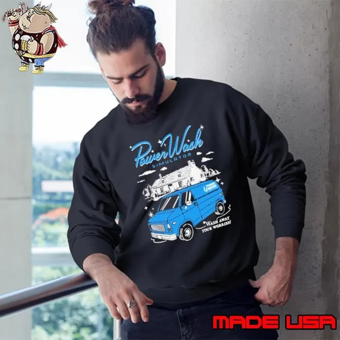 Fangamer Power Wash Simulator Wash Away Your Worries Sweatshirt