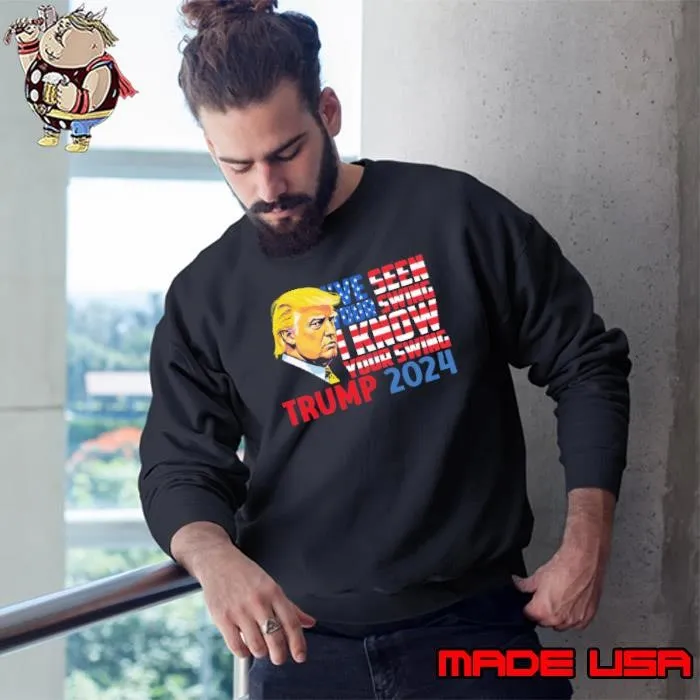 I've Seen Your Swing I Know Your Swing Trump 2024 Usa Flag Sweatshirt