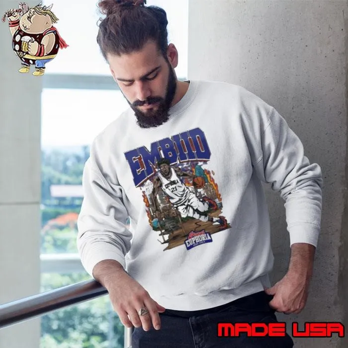 Joel Embiid Philadelphia 76ers Fire 2024 Sweatshirt