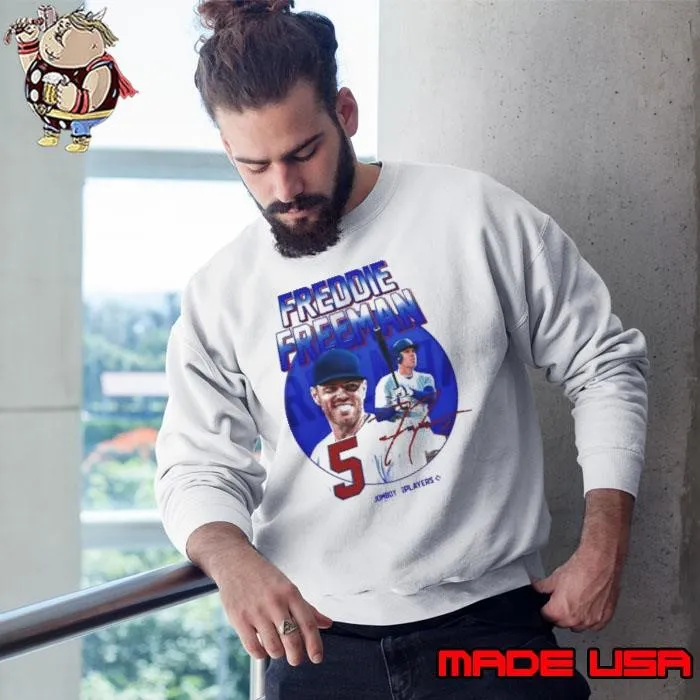 Jomboy media shop freddie freeman signature series Sweatshirt