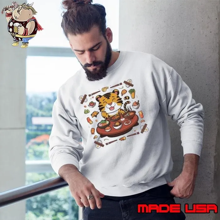 Korean Tiger Eating Sweatshirt