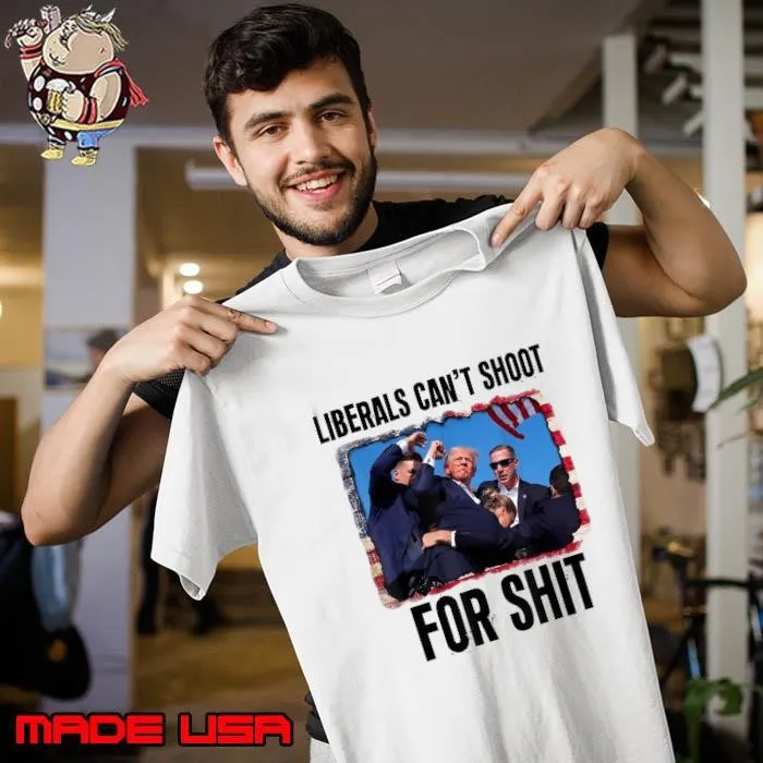 Liberals Can't Shoot For Shit Trump President Usa Flag Vote 2024 Unisex