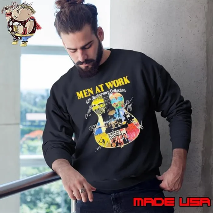 Men At Work Band 45th Anniversary Collection Signatures Sweatshirt