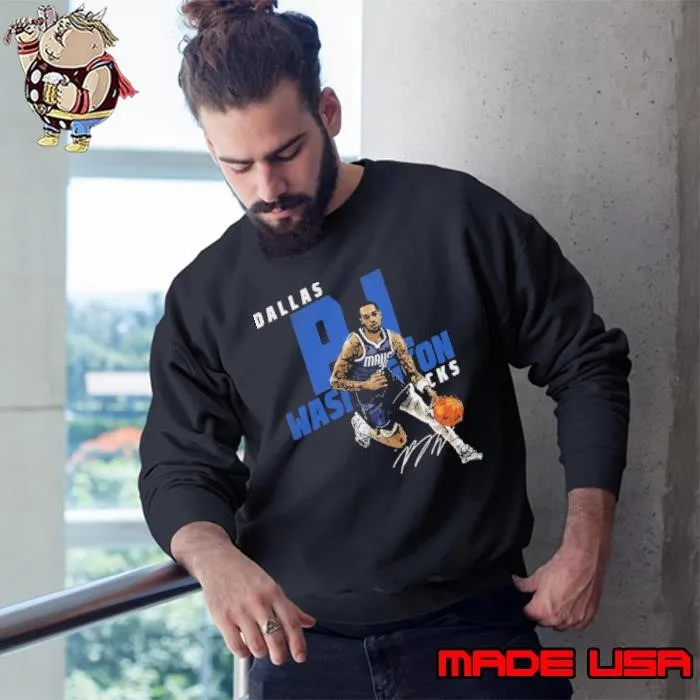 P.J. Washington Dallas Slant Signature American professional basketball player Sweatshirt