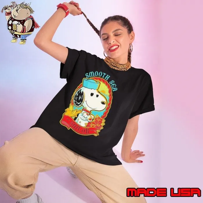 Snoopy and Woodstock Beagle Sailor Tattoo Ladies tee