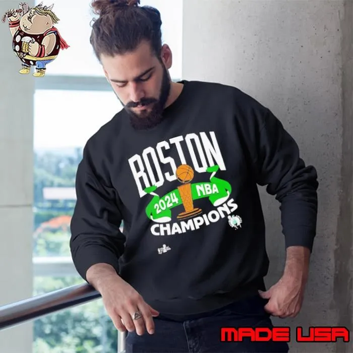 Stadium Boston Celtics 2024 Finals Champions Intensity Banner Sweatshirt