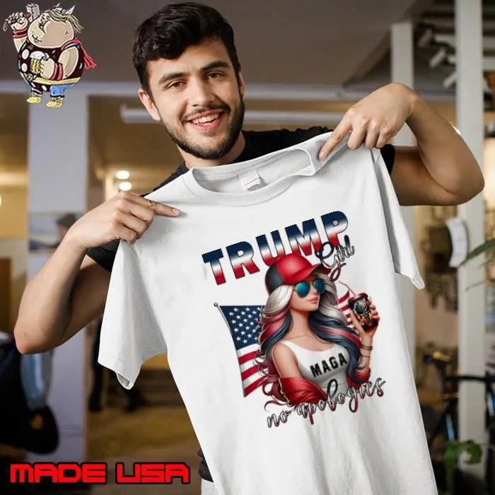 Trump Girl Maga No Apologies Make America Great Again Usa Flag Unisex