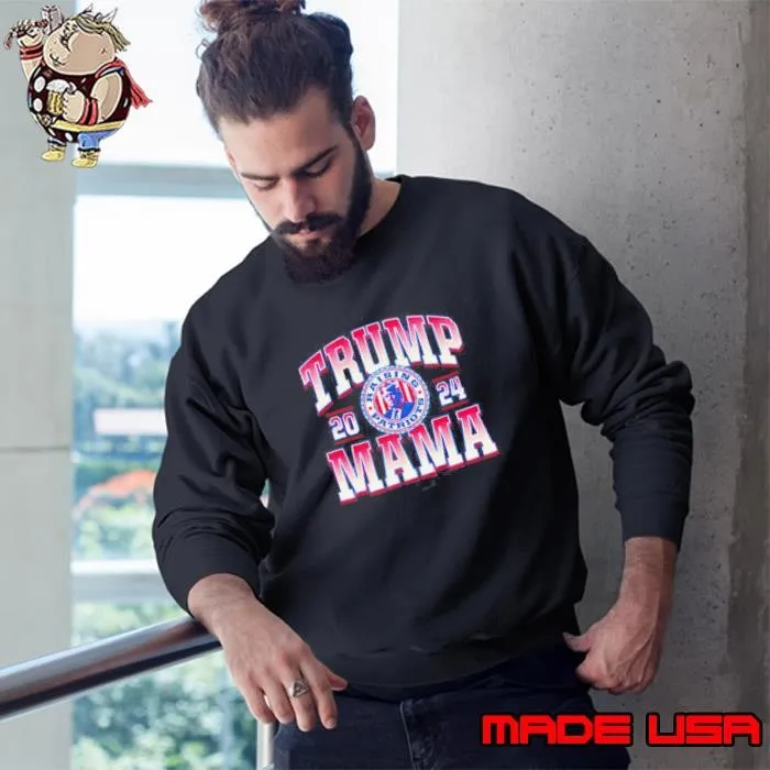 Trump Mama Raising Patriots 2024 Ladies Boyfriend Sweatshirt
