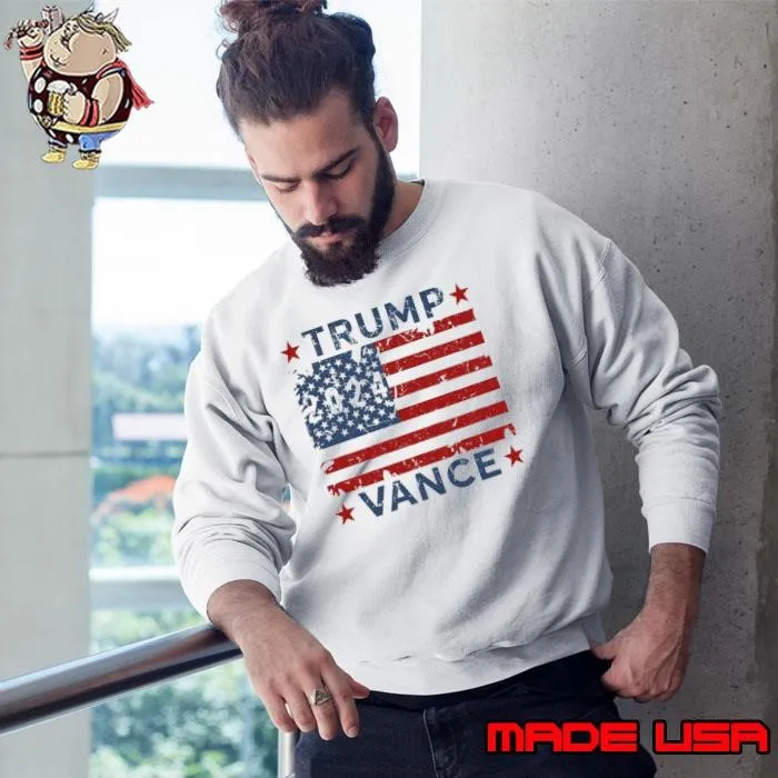 Trump Vance 2024 Red Stars Election American Flag Sweatshirt