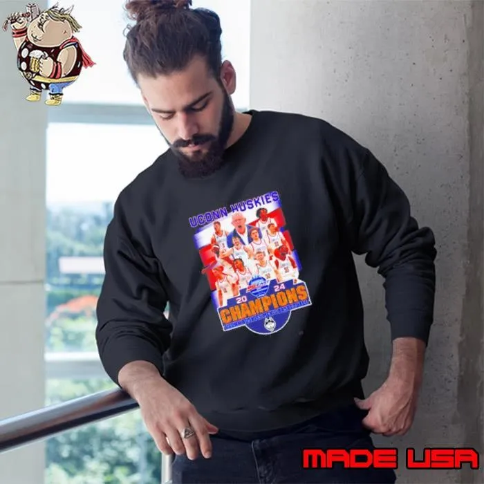 Uconn Huskies 2024 Champions Uconn Huskies Men’s Basketball Sweatshirt