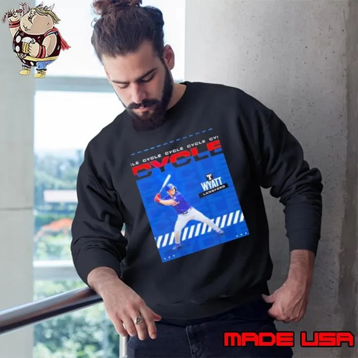 Wyatt Langford Texas Rangers Cycle 2024 Sweatshirt