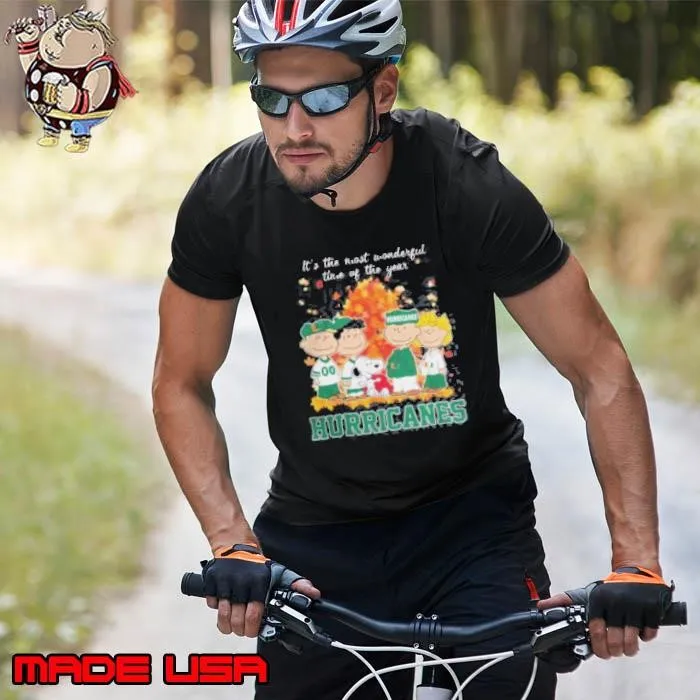 2024 Miami Hurricanes x Peanuts Snoopy Is The Most Wonderful Time Of The Year Unisex