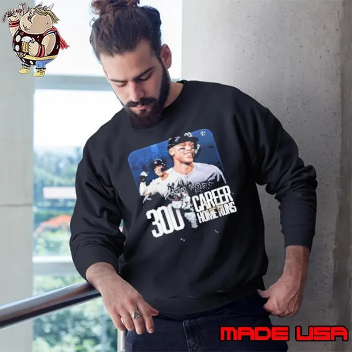 300 Career Home Runs Aaron Judge New York Yankees Signature Poster Shirt