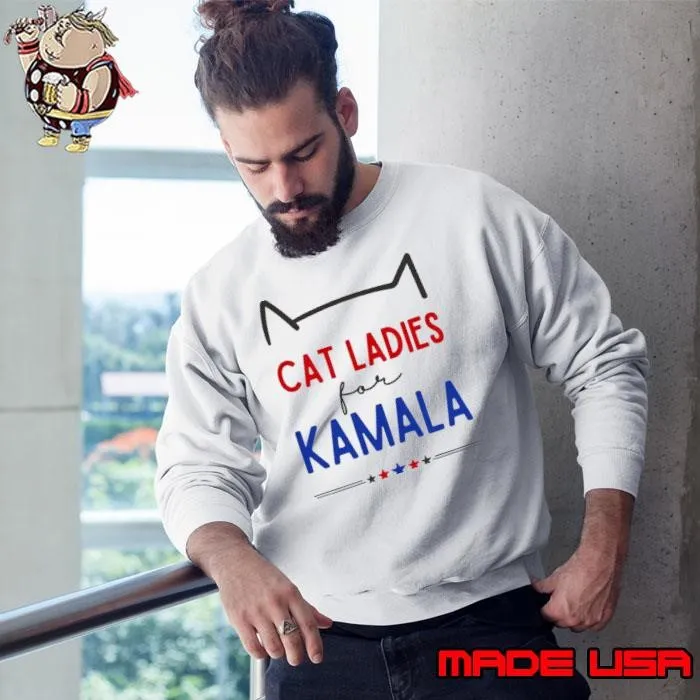 Cat Ladies for Kamala Stars Election 2024 Sweatshirt