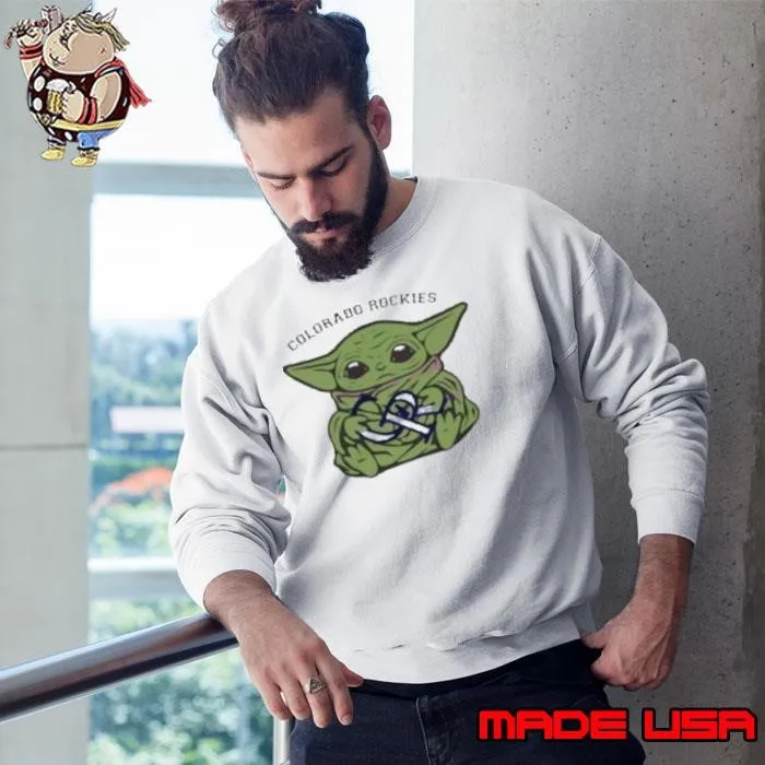 Colorado Rockies Baby Yoda Star War Sport Graphic Sweatshirt