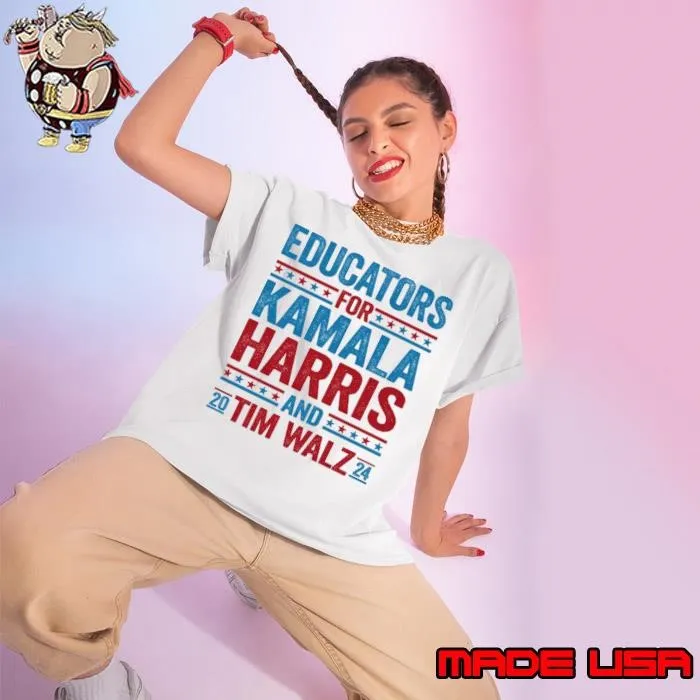 Educators For Harris Walz 2024 Democratic Party Voting Ladies tee