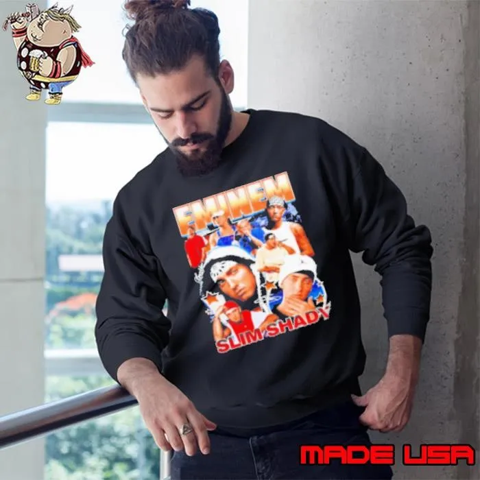 Eminem Slim Shady Rapper Graphic Signature 2024 Sweatshirt