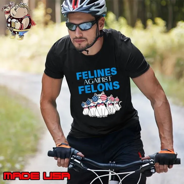 Felines Against Felons Donald Trump 2024 Cat Sunglasses Usa Flag Unisex