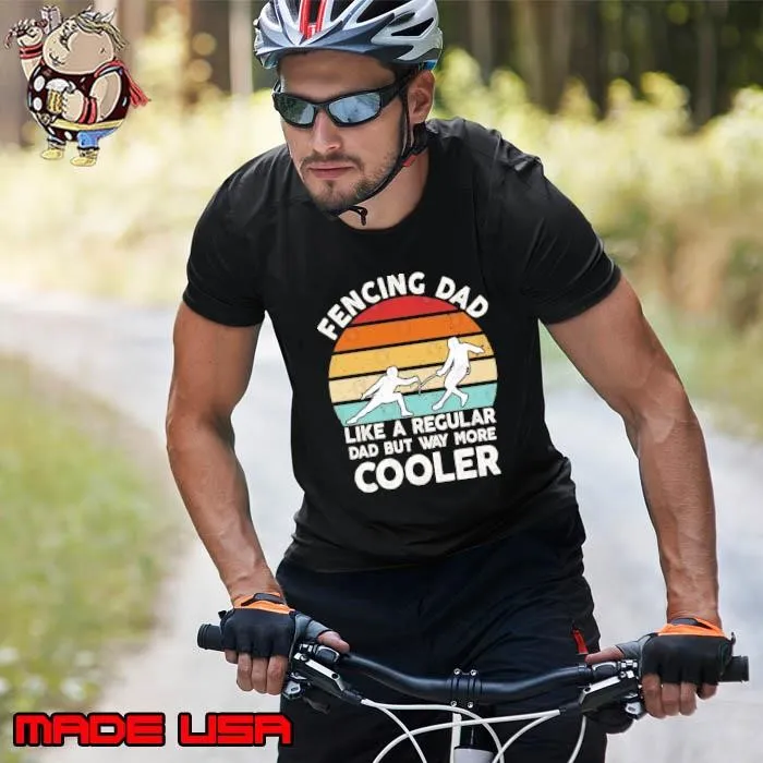 Fencing dad like a regular dad but way more cooler retro T-Shirt
