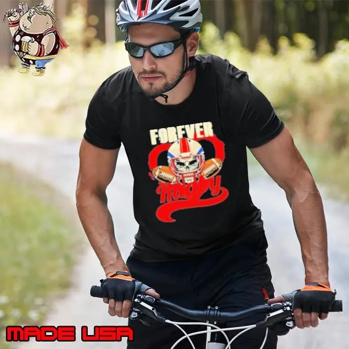 Forever Rugby Skull Skeleton Rugby Player USA Unisex