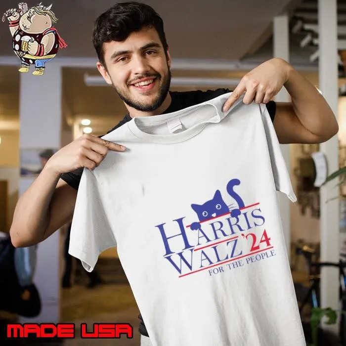 Harris Waltz 2024 For The People Cat Lady Kamala Vote Unisex