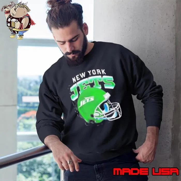 New York Jets gradient helmet Sweatshirt