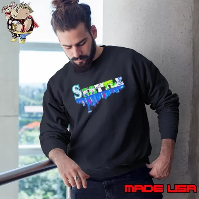Seattle Seahawks City Skyline Sweatshirt