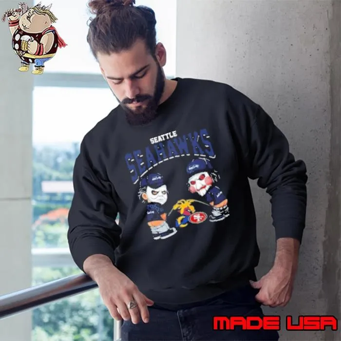 Seattle Seahawks NFL Halloween Peeing Sweatshirt