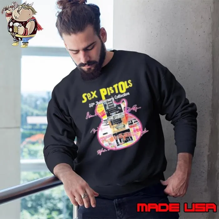Sex Pistols 50Th Anniversary Collection Guitar Signatures Sweatshirt