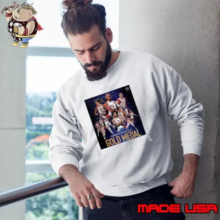 Team USA Gold Medal Women’s Basketball Olympic Paris 2024 Poster Sweatshirt