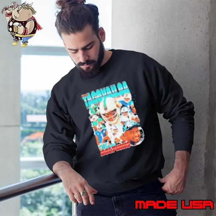 Tua Tagovailoa Miami Dolphins Football Graphic Signature 2024 Sweatshirt