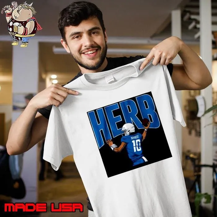 Vintage Blue Art Justin Herbert Los Angeles Chargers shirt