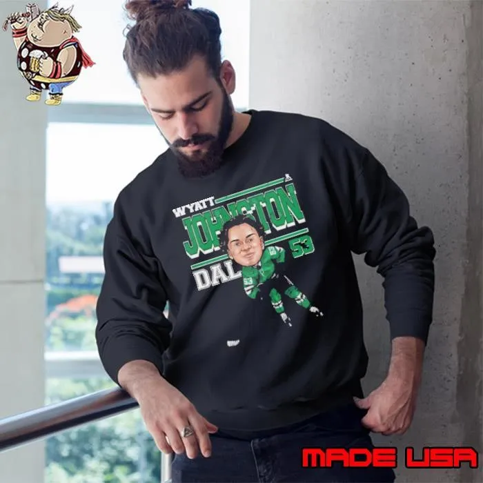 Wyatt Johnston Canadian professional ice hockey centre Dallas Cartoon T-Shirt
