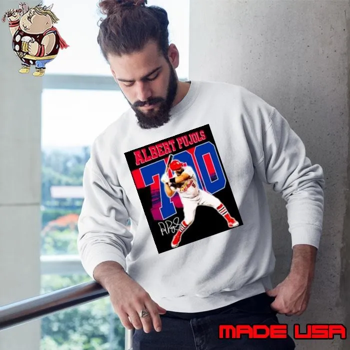 Albert Pujols 700 Career Home signature Sweatshirt