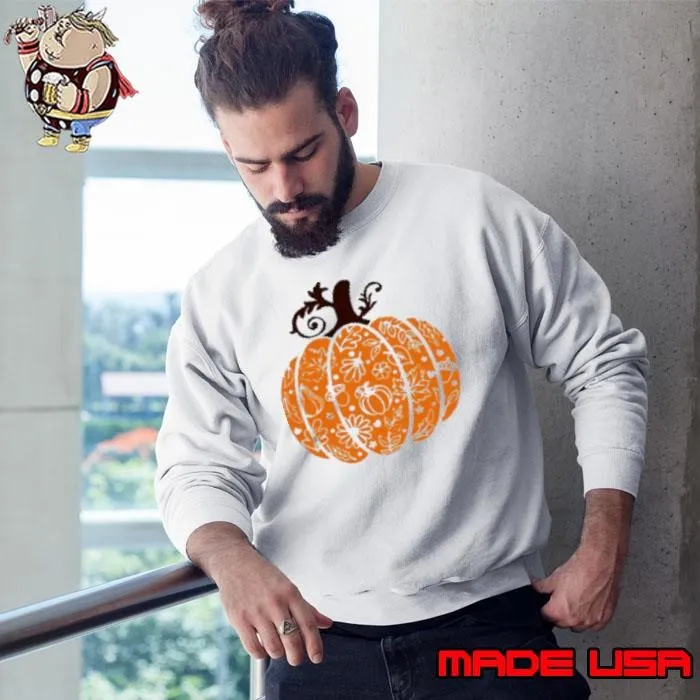 Autumn Element Pattern Pumpkin Teacher Shirt