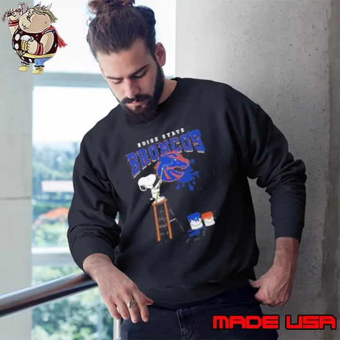 Boise State Broncos Snoopy Painting Sweatshirt