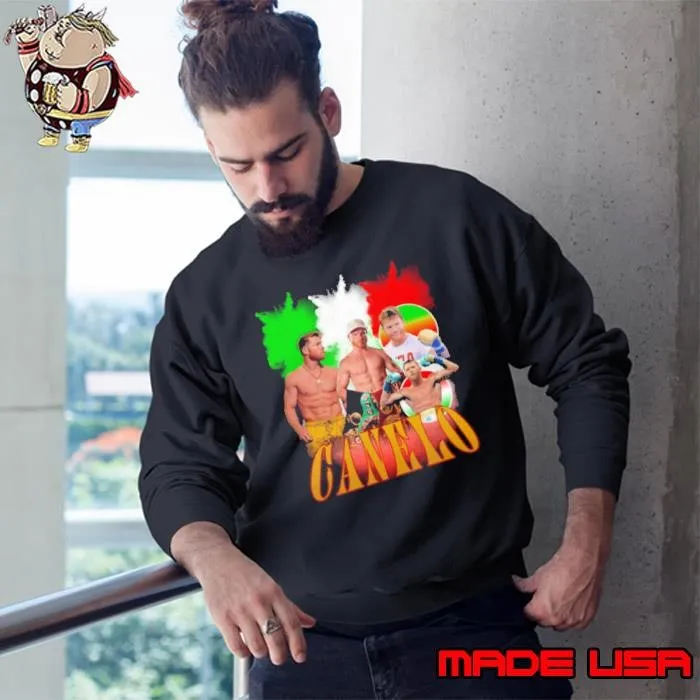 Canelo Alvarez Mexican professional boxer Vintage Collage Sweatshirt