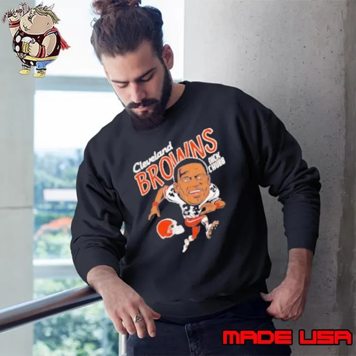 Cleveland Browns Football Nick Chubb Caricature Sweatshirt