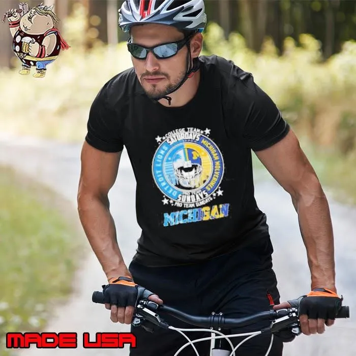 Detroit Lions Pro Team Sundays And Michigan Wolverines College Team Saturdays Unisex