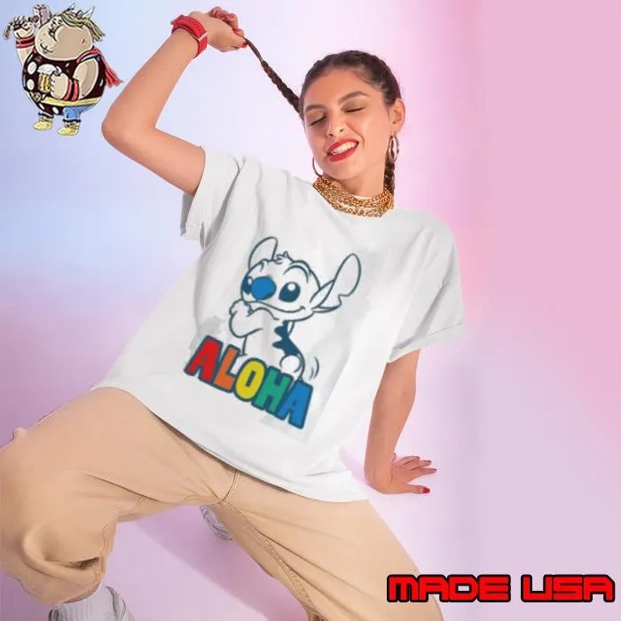 Disney Lilo & Stitch Dis Aloha Rainbow Ladies tee