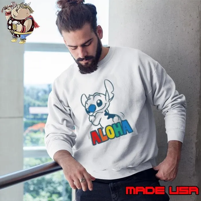 Disney Lilo & Stitch Dis Aloha Rainbow Sweatshirt