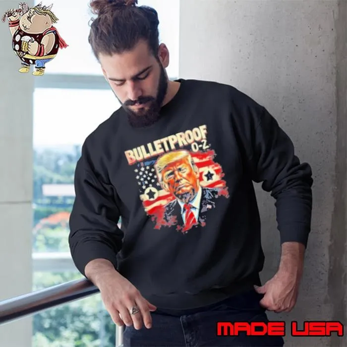 Donald Trump Bulletproof 0 2 American Flag Sweatshirt