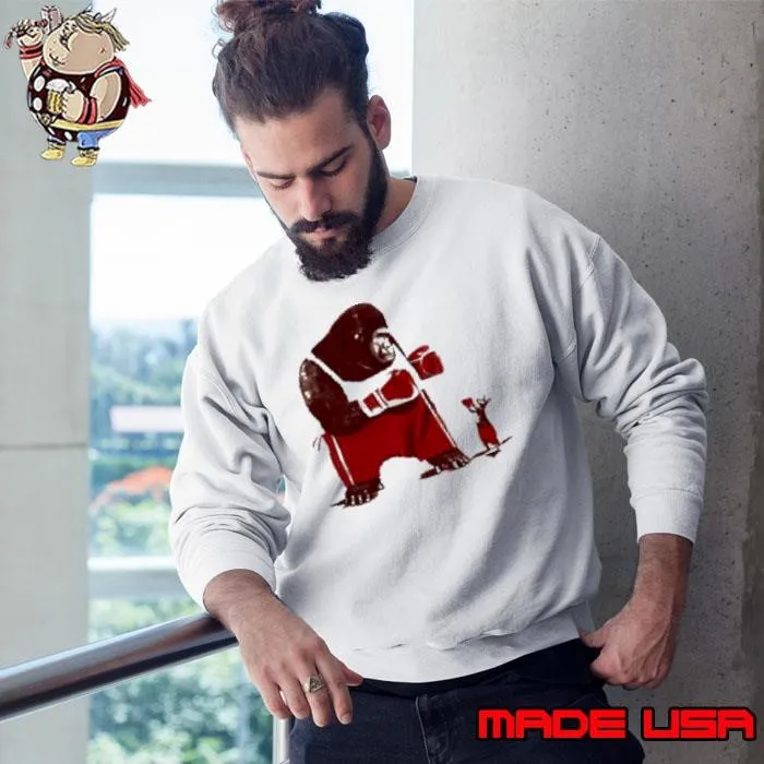 Gorilla Boxing Kangaroo Graphic Sweatshirt
