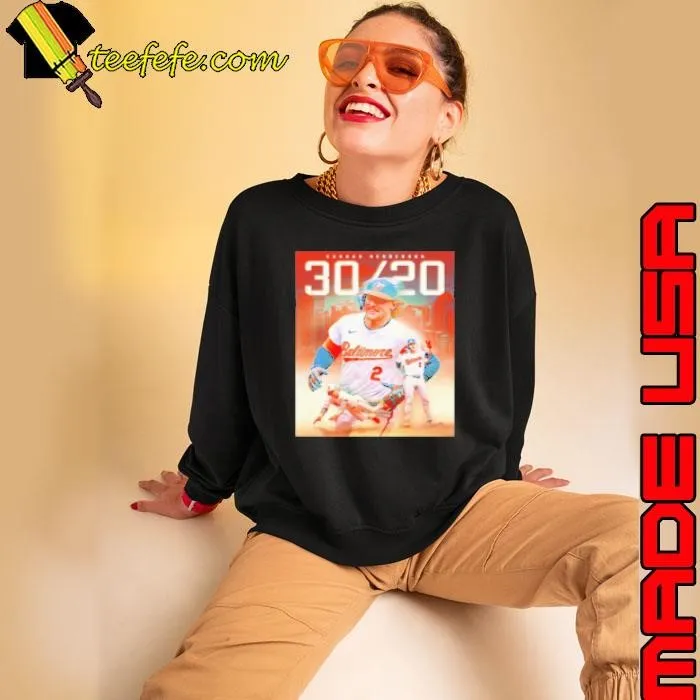 Gunnar Henderson Baltimore Orioles first career 30 20 poster Sweatshirt