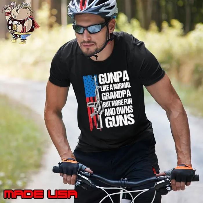 Gunpa Like A Normal Grandpa But More Fun And Owns Guns Usa Flag Unisex