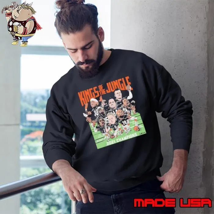 Joe Burrow Kings Of The Jungle Caricatures American professional football quarterback Sweatshirt
