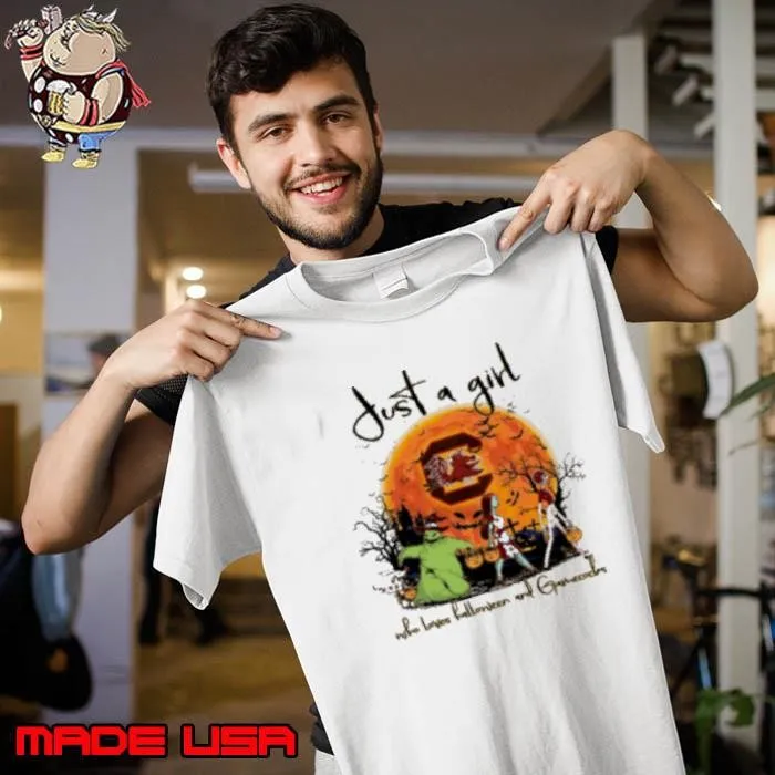 Just A Girl Who Love Halloween And South Carolina Gamecocks Football Unisex