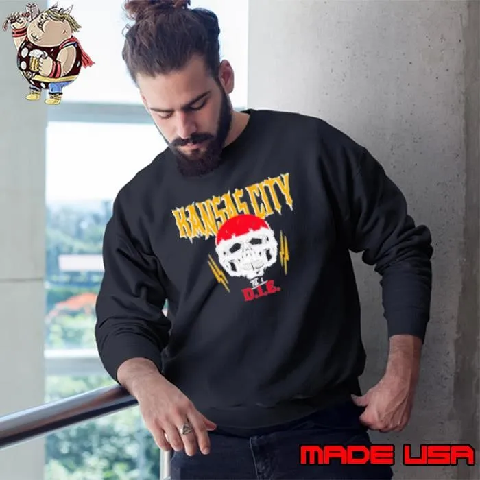 Kansas City Chiefs football til I die skull Sweatshirt