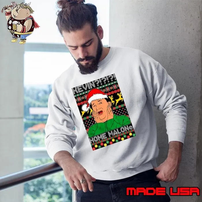 Kevin Home Malone Funny Office Show Inspired The Santa Party Sweatshirt